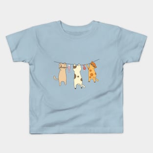 Cute Cat and Fish Kids T-Shirt